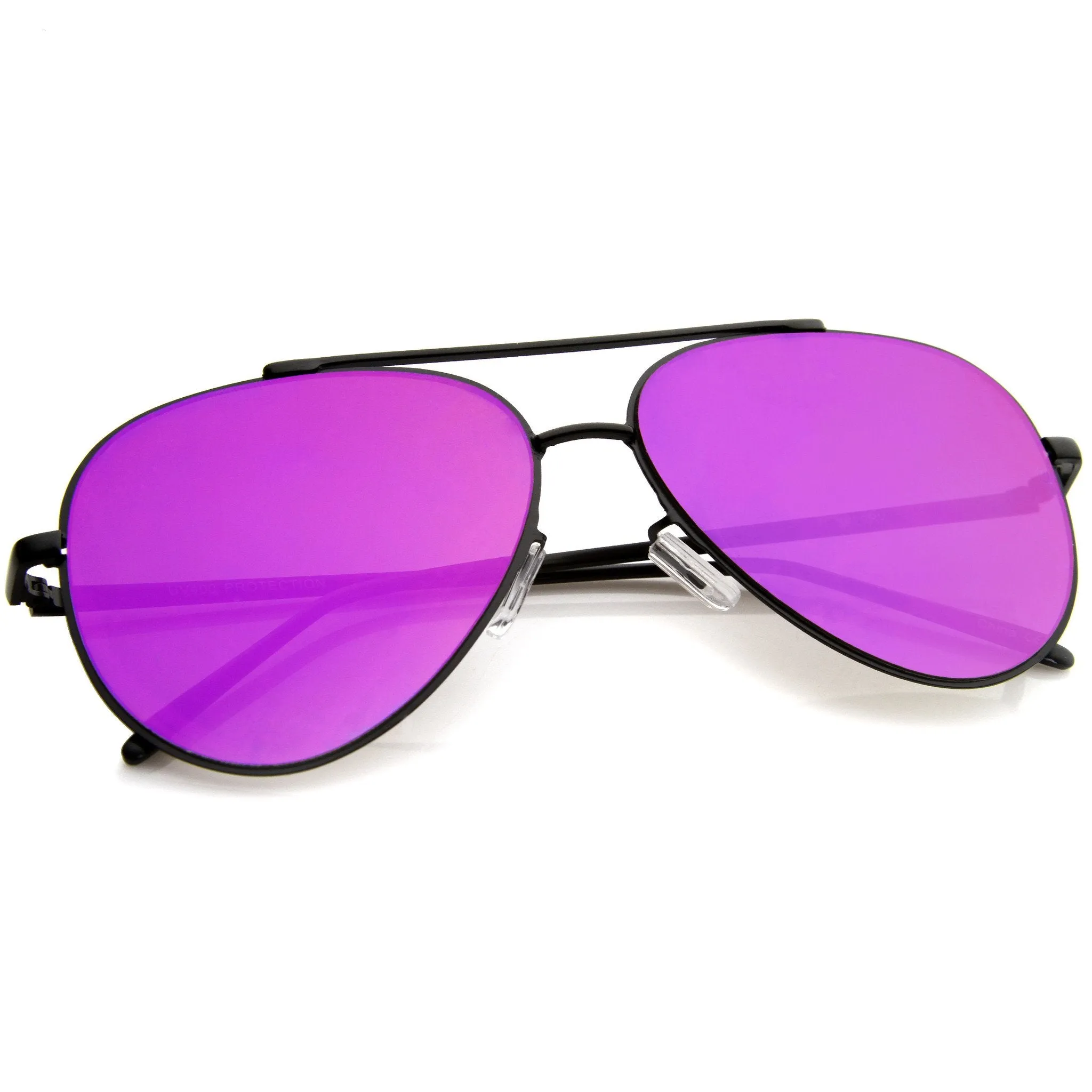 Modern Rimless Mirrored Flat Lens Aviator Sunglasses A230 sold by ZeroUV product image thumbnail 4