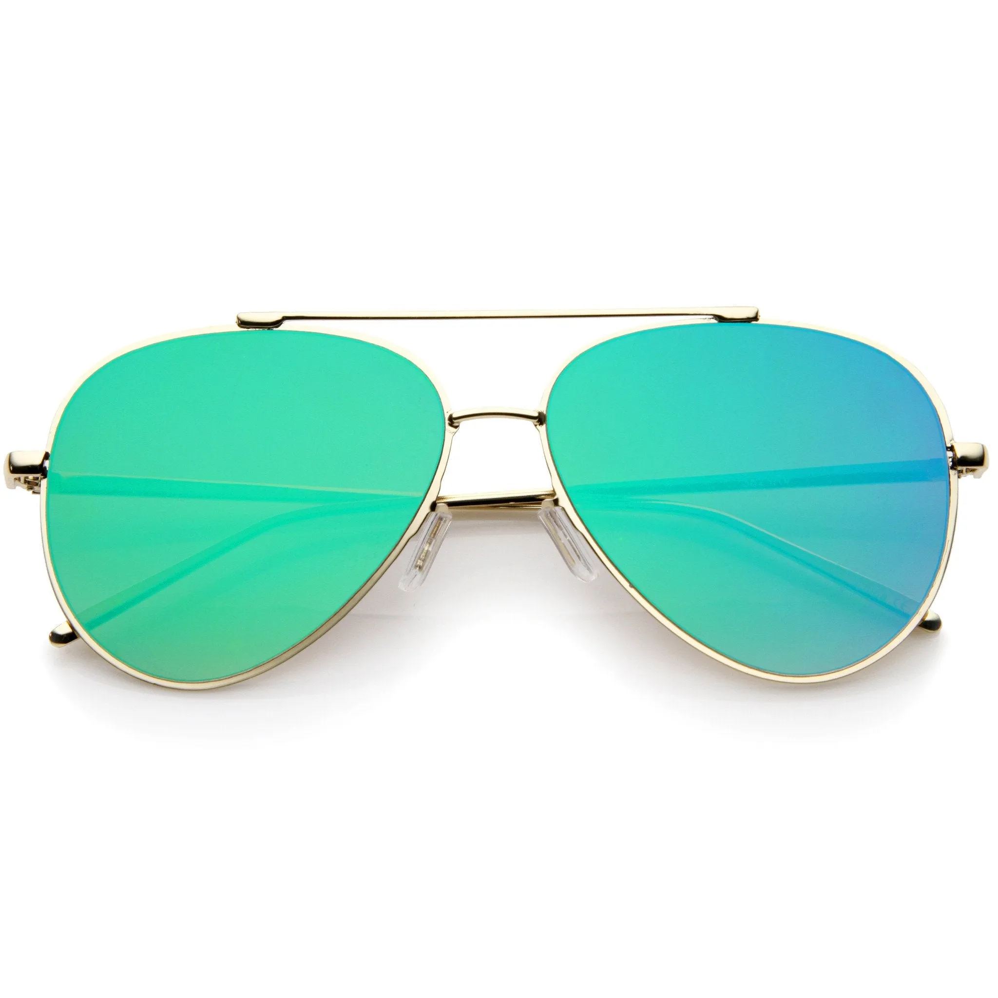 Modern Rimless Mirrored Flat Lens Aviator Sunglasses A230 sold by ZeroUV product image thumbnail 5