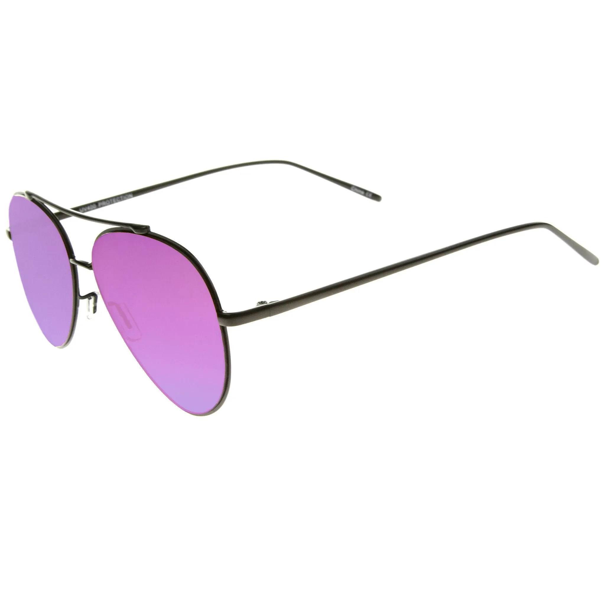 Modern Rimless Mirrored Flat Lens Aviator Sunglasses A230 sold by ZeroUV product image thumbnail 3