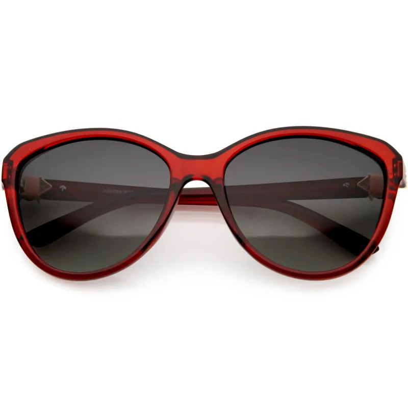 Rhinestone Accented Cat Eye Sunglasses Polarized Lens C898 sold by ZeroUV