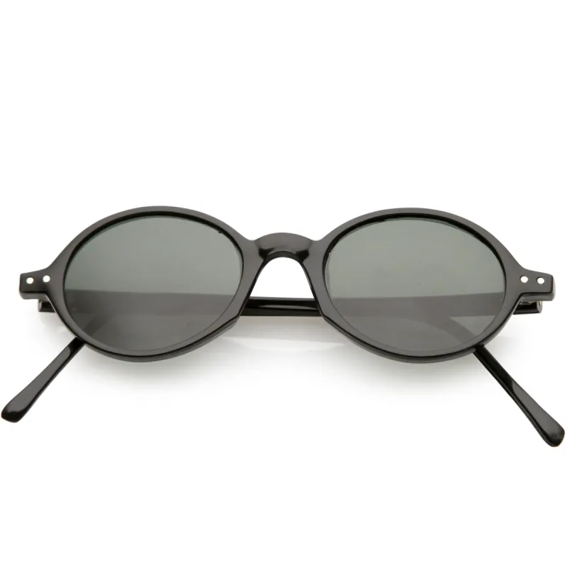 European True Vintage Round Oval Dapper Sunglasses C659 sold by ZeroUV