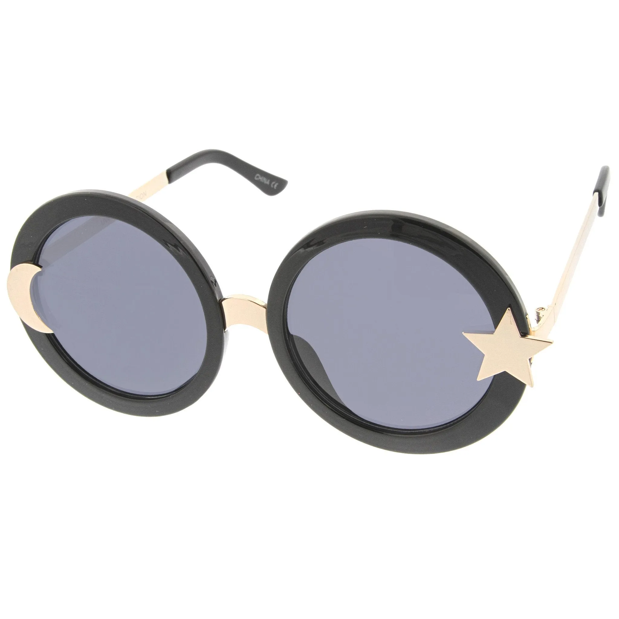 Women's Oversize Moon And Star Round Sunglasses A331 sold by ZeroUV product image thumbnail 2