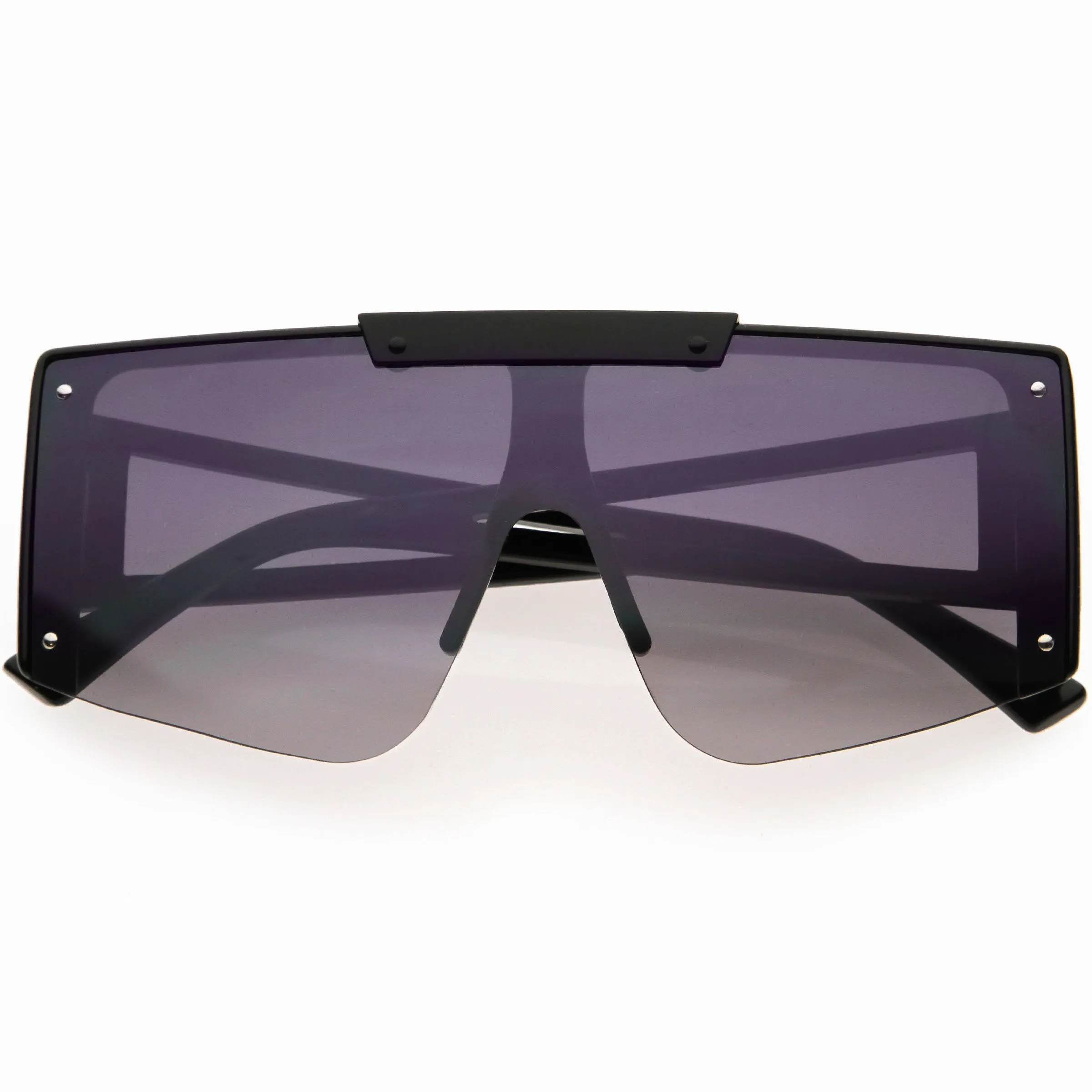 Oversize Modern Color Tone Sports Shield Flat Top Sunglasses D271 sold by ZeroUV