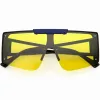 Oversize Modern Color Tone Sports Shield Flat Top Sunglasses D271 sold by ZeroUV