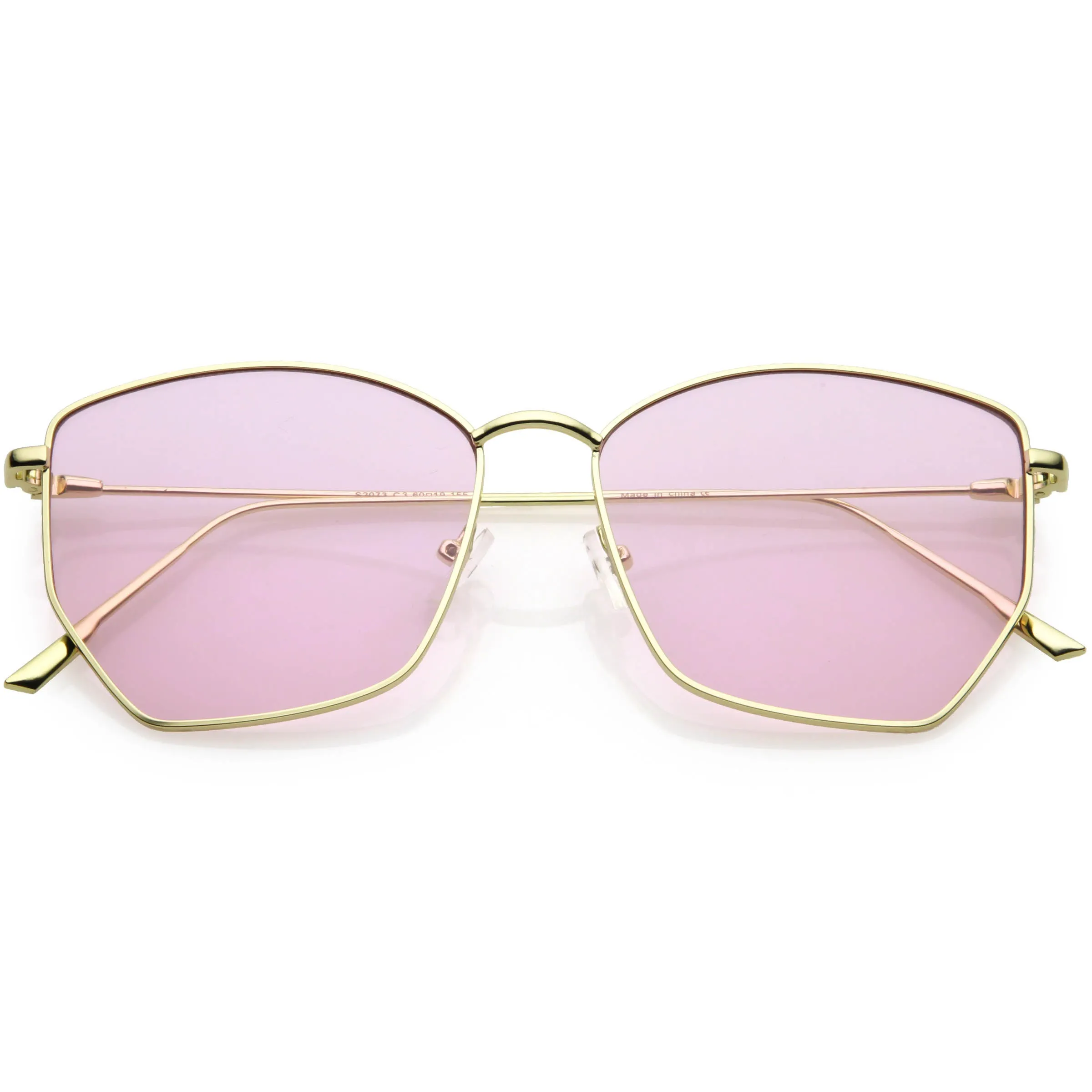 Women's Modern Geometric Thin Metal Frame Sunglasses C968 sold by ZeroUV