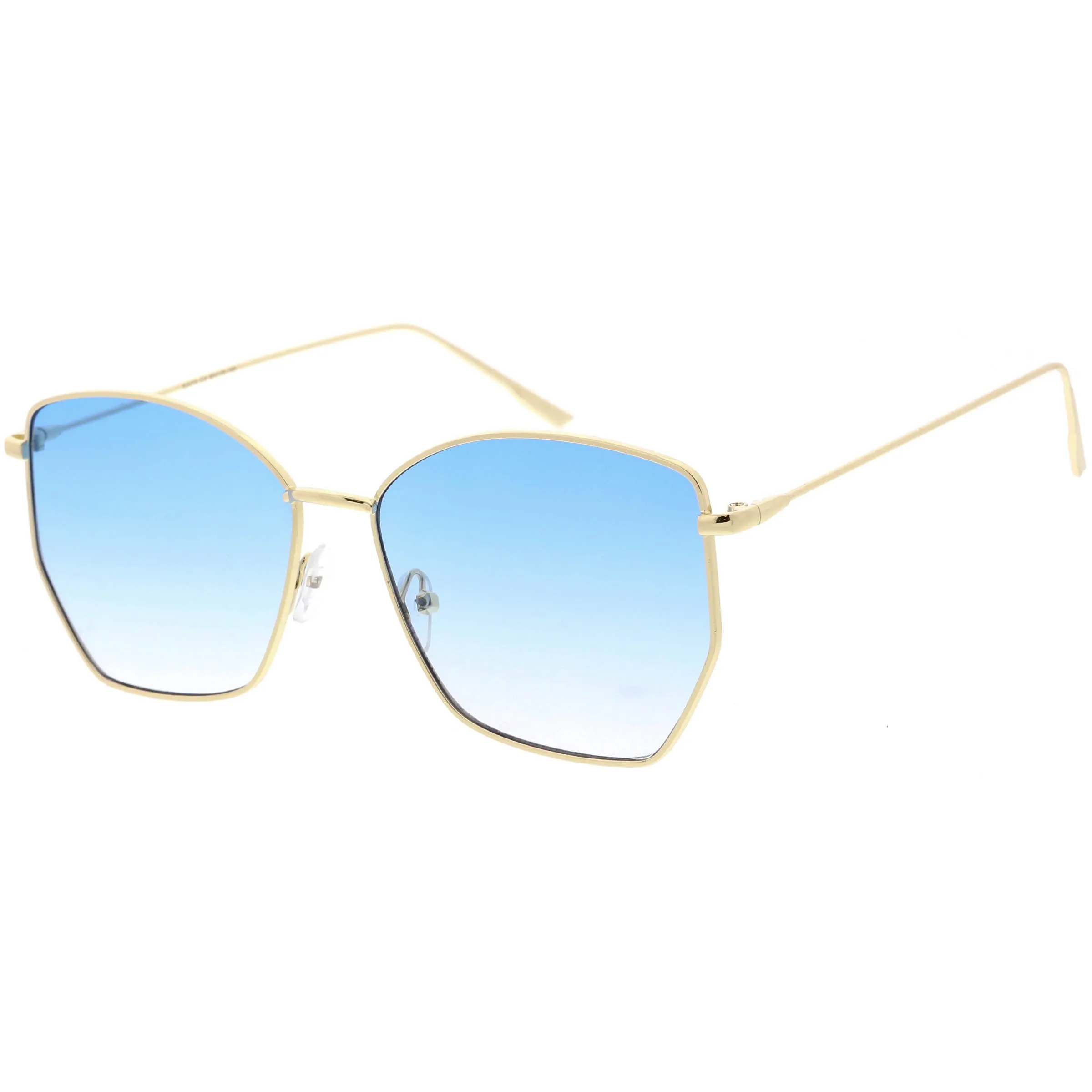 Women's Modern Geometric Thin Metal Frame Sunglasses C968 sold by ZeroUV product image thumbnail 5