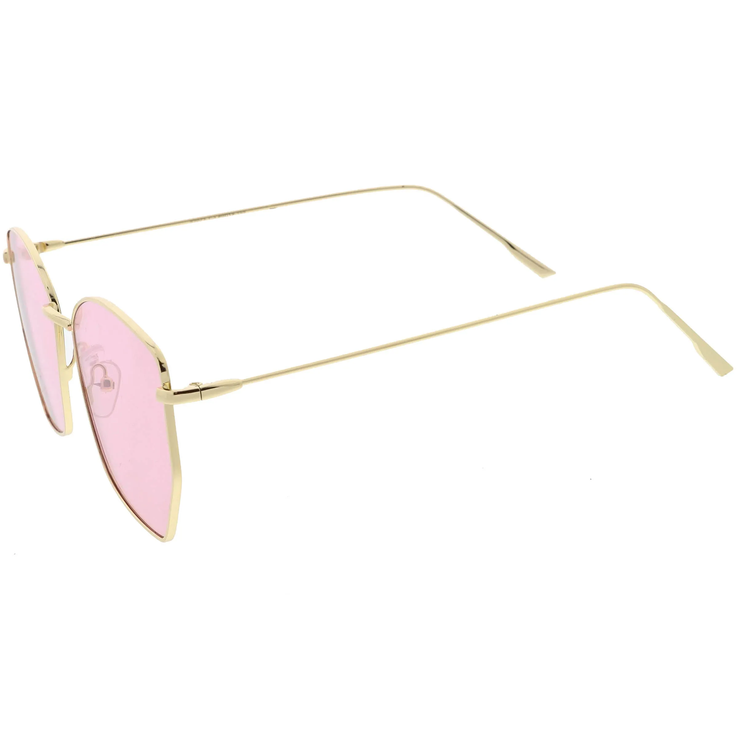 Women's Modern Geometric Thin Metal Frame Sunglasses C968 sold by ZeroUV product image thumbnail 3
