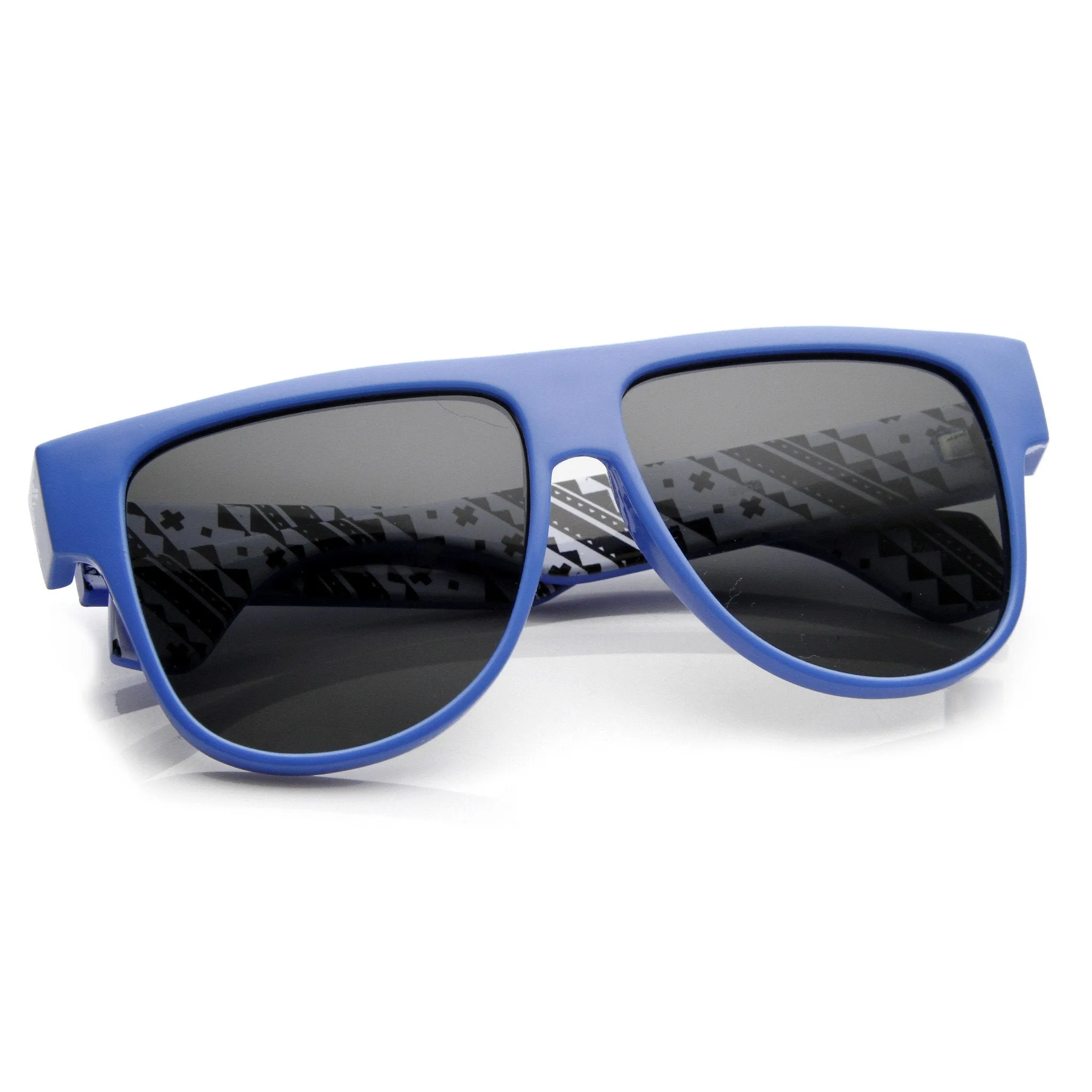 Retro Flat Top Swag Printed Aviator Sunglasses 9190 sold by ZeroUV product image thumbnail 4