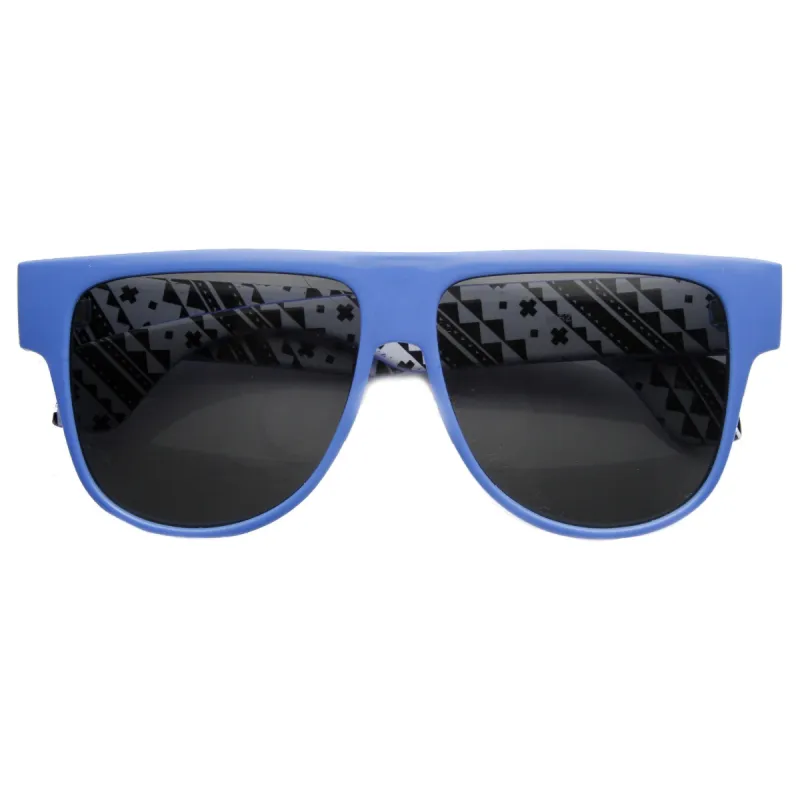 Retro Flat Top Swag Printed Aviator Sunglasses 9190 sold by ZeroUV