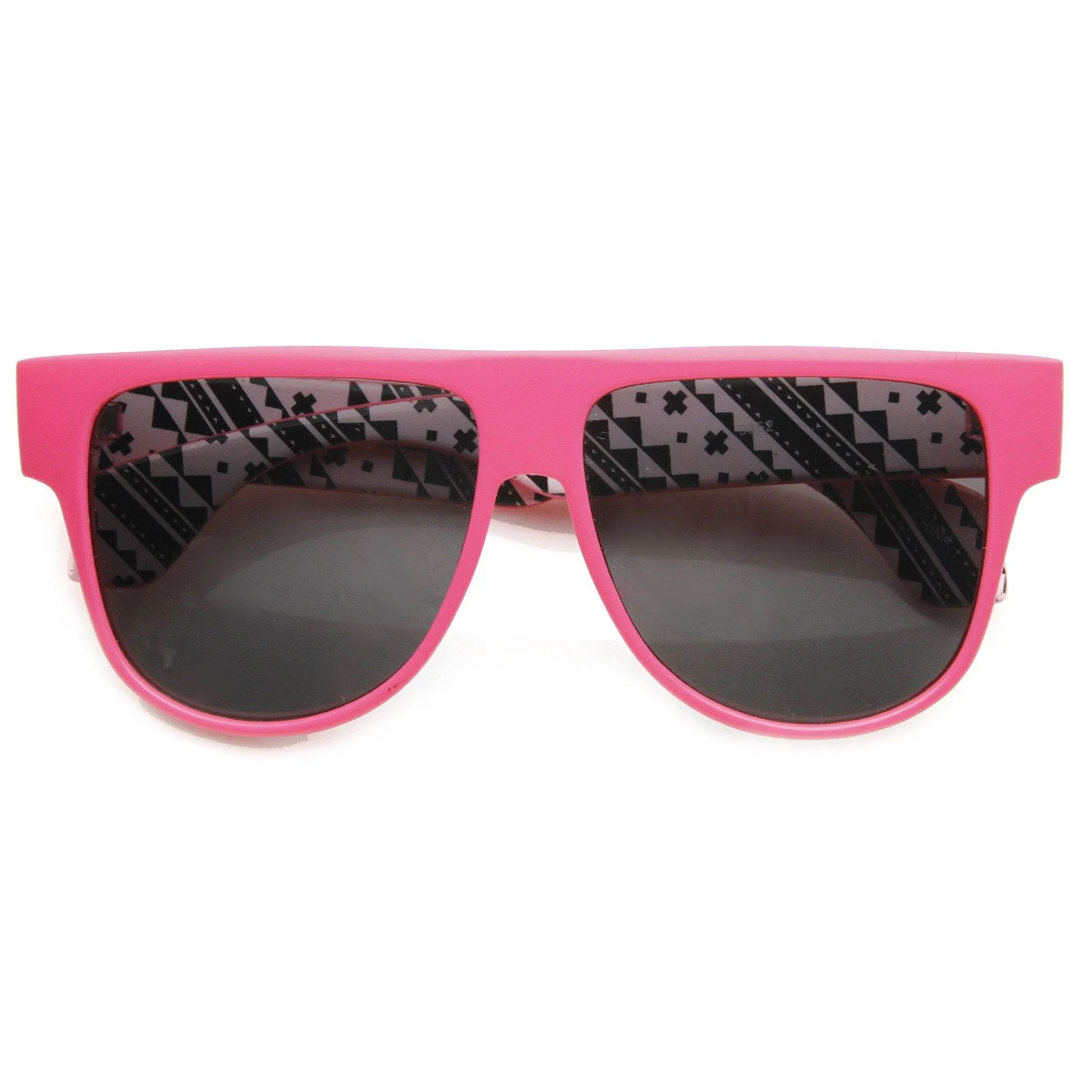 Retro Flat Top Swag Printed Aviator Sunglasses 9190 sold by ZeroUV product image thumbnail 5