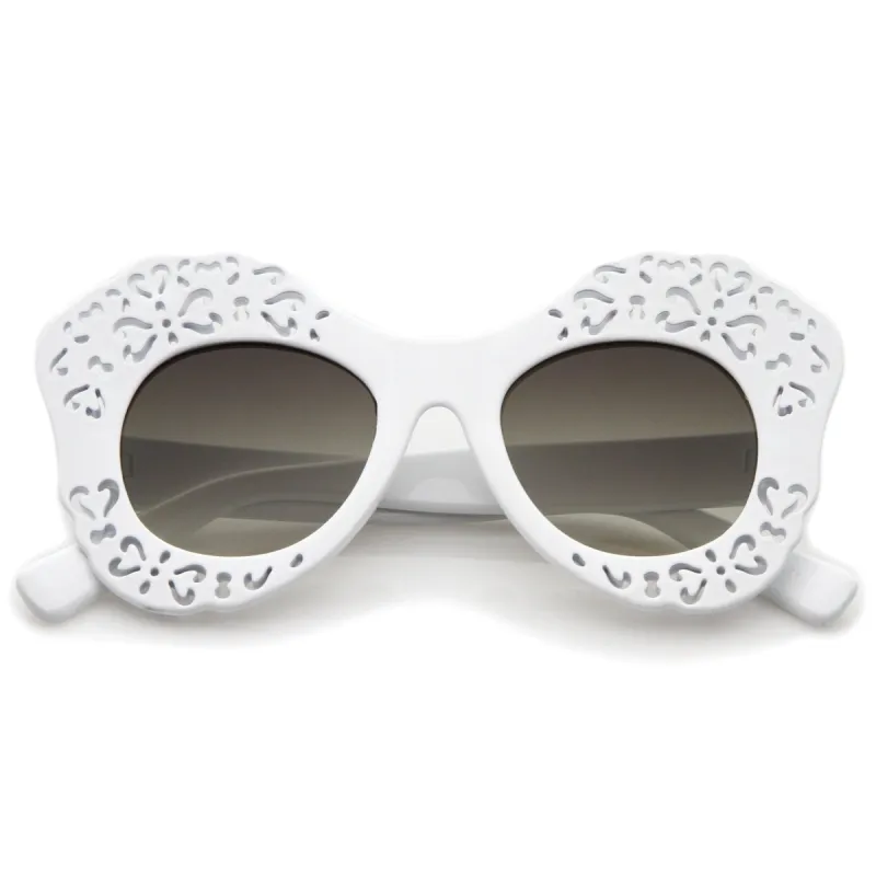 Women's Laser Cutout Oversize Butterfly Sunglasses A516 sold by ZeroUV