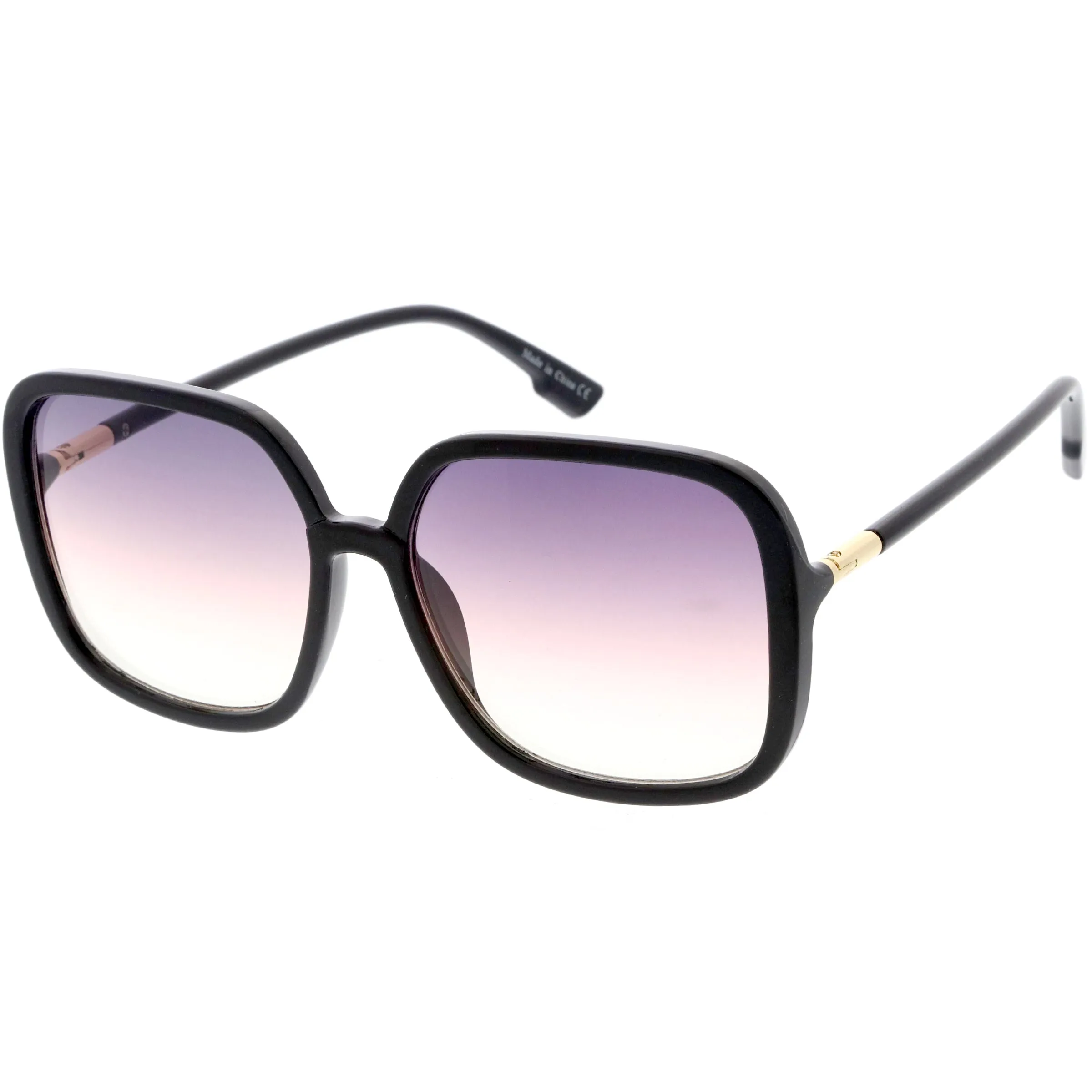 Oversize Elegant Lightweight Neutral Gradient Lens Women's Square Sunglasses D057 sold by ZeroUV product image thumbnail 2
