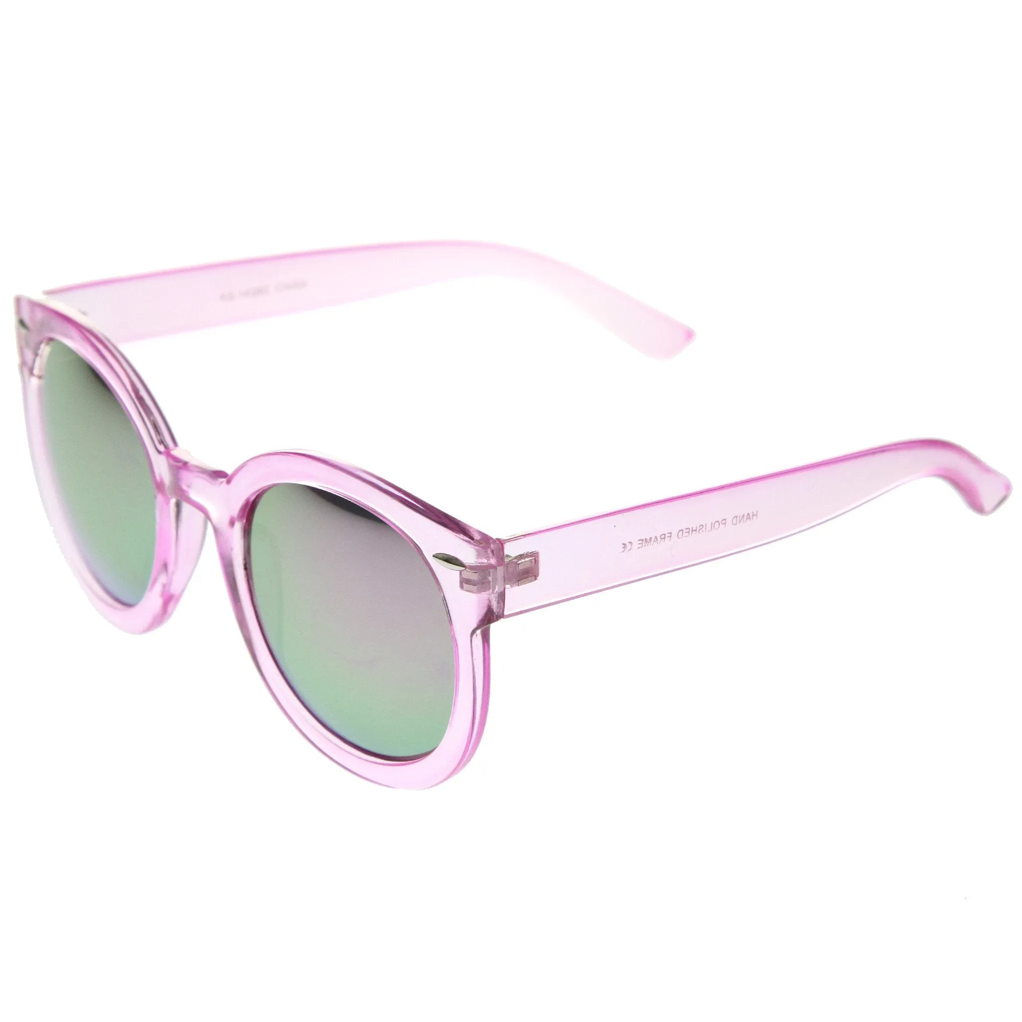 Women's Round Transparent Color Lens Sunglasses A030 sold by ZeroUV product image thumbnail 3