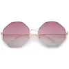 Women's Indie Festival Oversize Hexagon Sunglasses A656 sold by ZeroUV