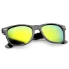 Retro Lifestyle Polarized Mirrored Lens Square Horn Rimmed Sunglasses C101 sold by ZeroUV