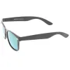 Retro Lifestyle Polarized Mirrored Lens Square Horn Rimmed Sunglasses C101 sold by ZeroUV