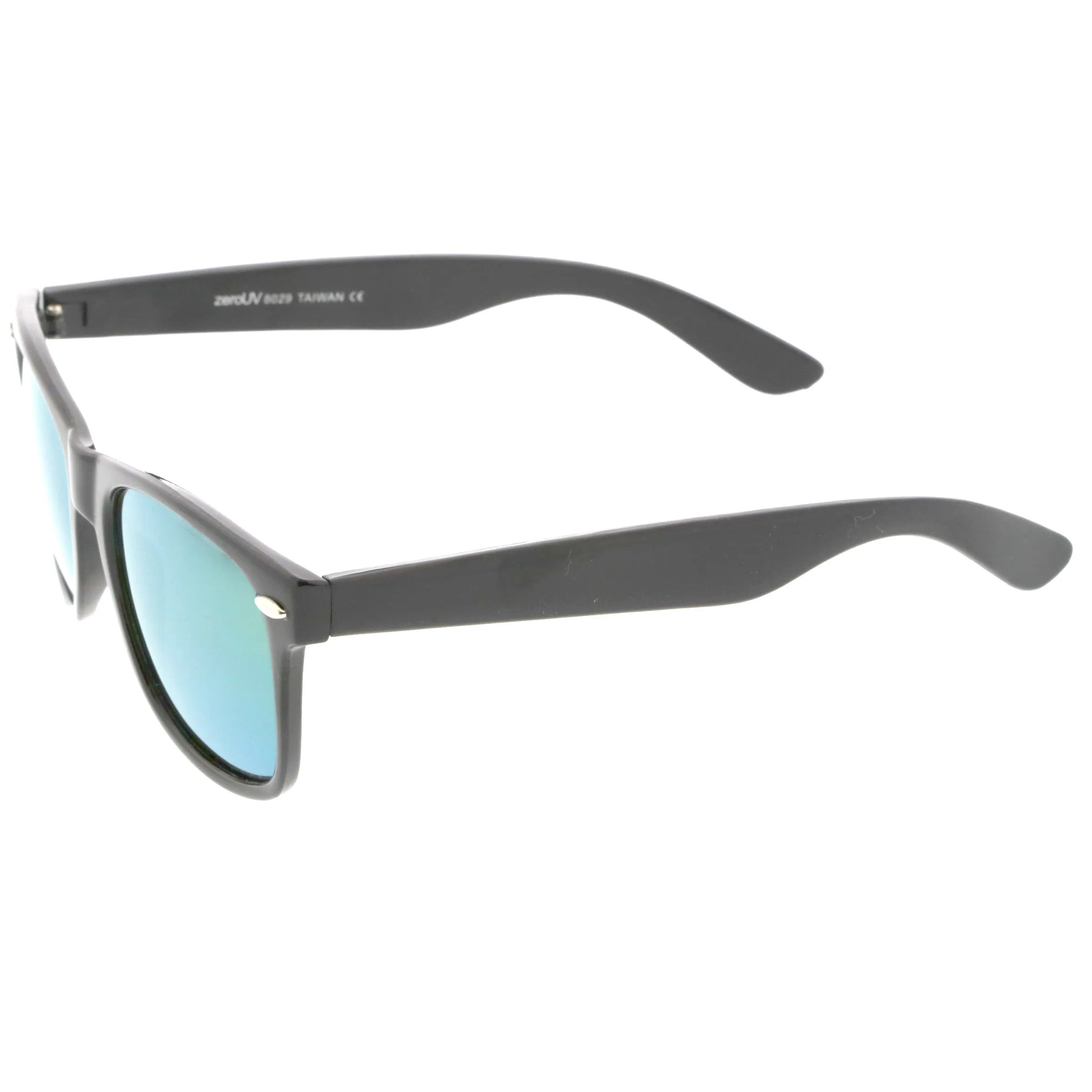 Retro Lifestyle Polarized Mirrored Lens Square Horn Rimmed Sunglasses C101 sold by ZeroUV product image thumbnail 3