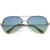 Oversize Retro Colorful Gradient Flat Lens Aviator Sunglasses A881 sold by ZeroUV