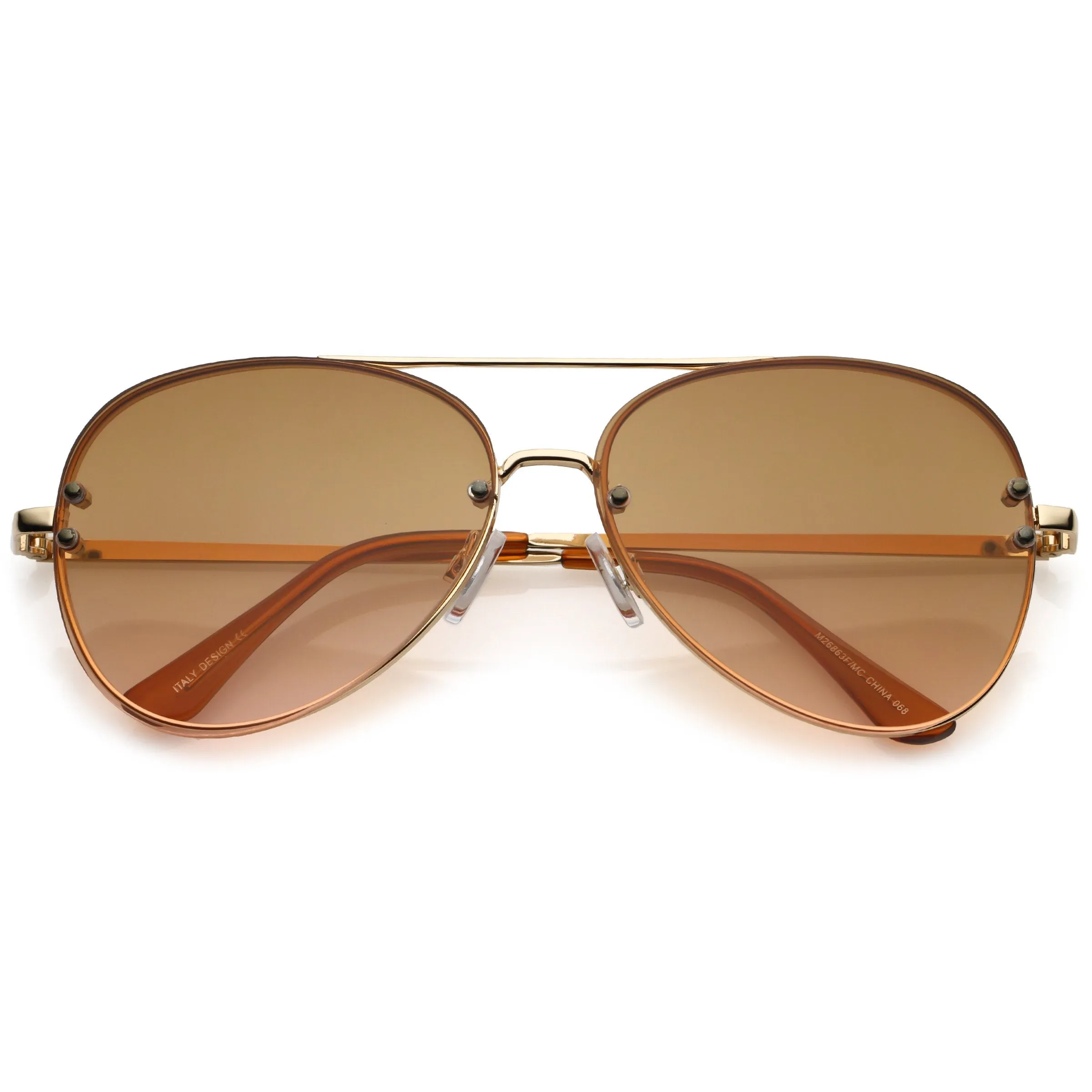 Oversize Retro Colorful Gradient Flat Lens Aviator Sunglasses A881 sold by ZeroUV product image thumbnail 3