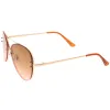 Oversize Retro Colorful Gradient Flat Lens Aviator Sunglasses A881 sold by ZeroUV