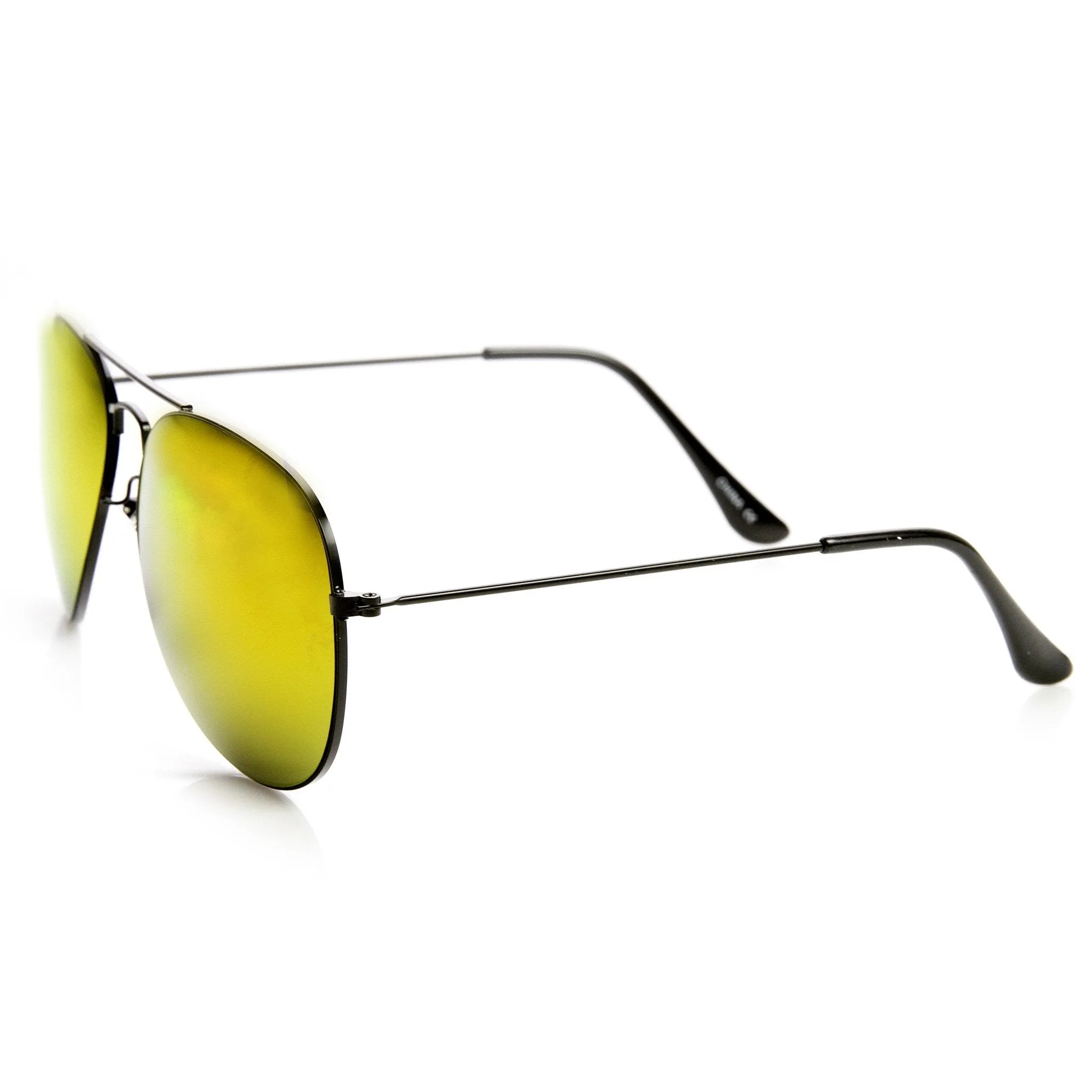 Ultra Thin Metal Frame Aviator Sunglasses With Flash Mirror Lenses 1493 sold by ZeroUV product image thumbnail 3