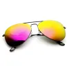 Ultra Thin Metal Frame Aviator Sunglasses With Flash Mirror Lenses 1493 sold by ZeroUV
