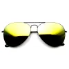 Ultra Thin Metal Frame Aviator Sunglasses With Flash Mirror Lenses 1493 sold by ZeroUV