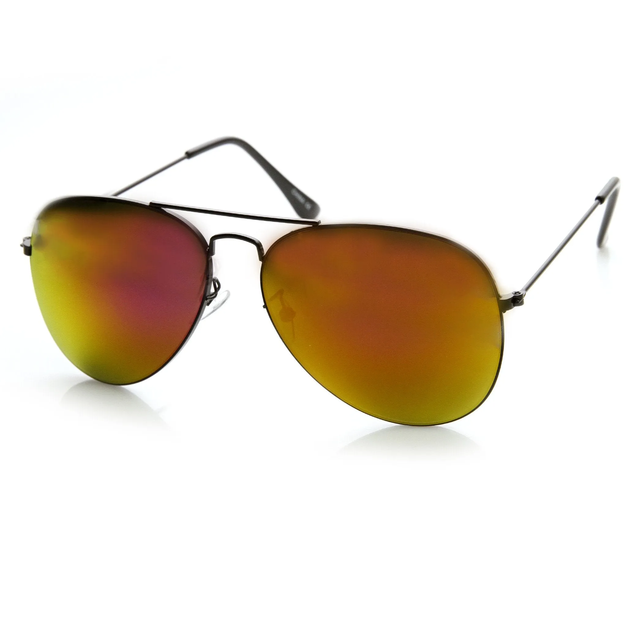 Ultra Thin Metal Frame Aviator Sunglasses With Flash Mirror Lenses 1493 sold by ZeroUV product image thumbnail 2