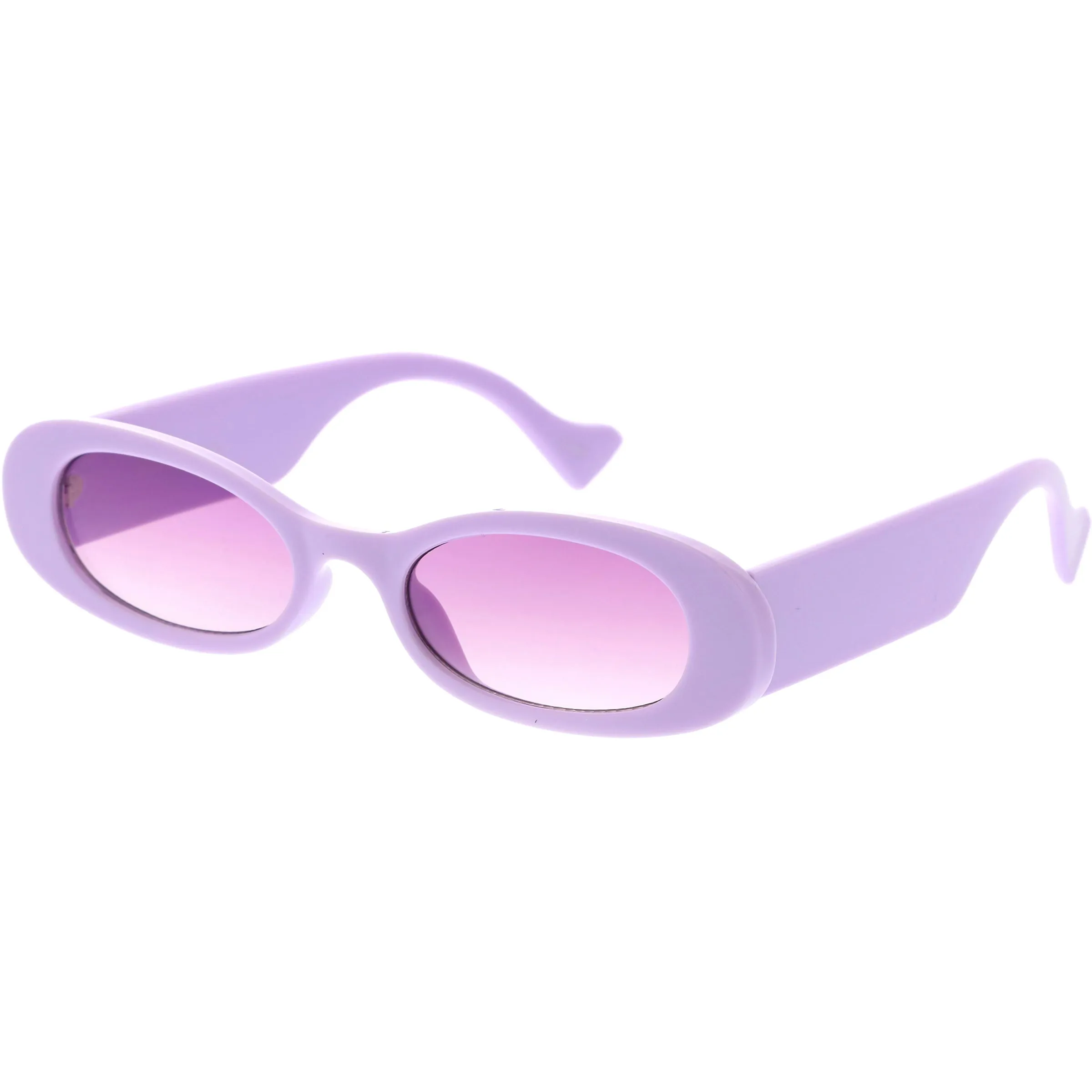 Colorful Pastel Retro Inspired Chunky Oval Sunglasses D296 sold by ZeroUV product image thumbnail 5