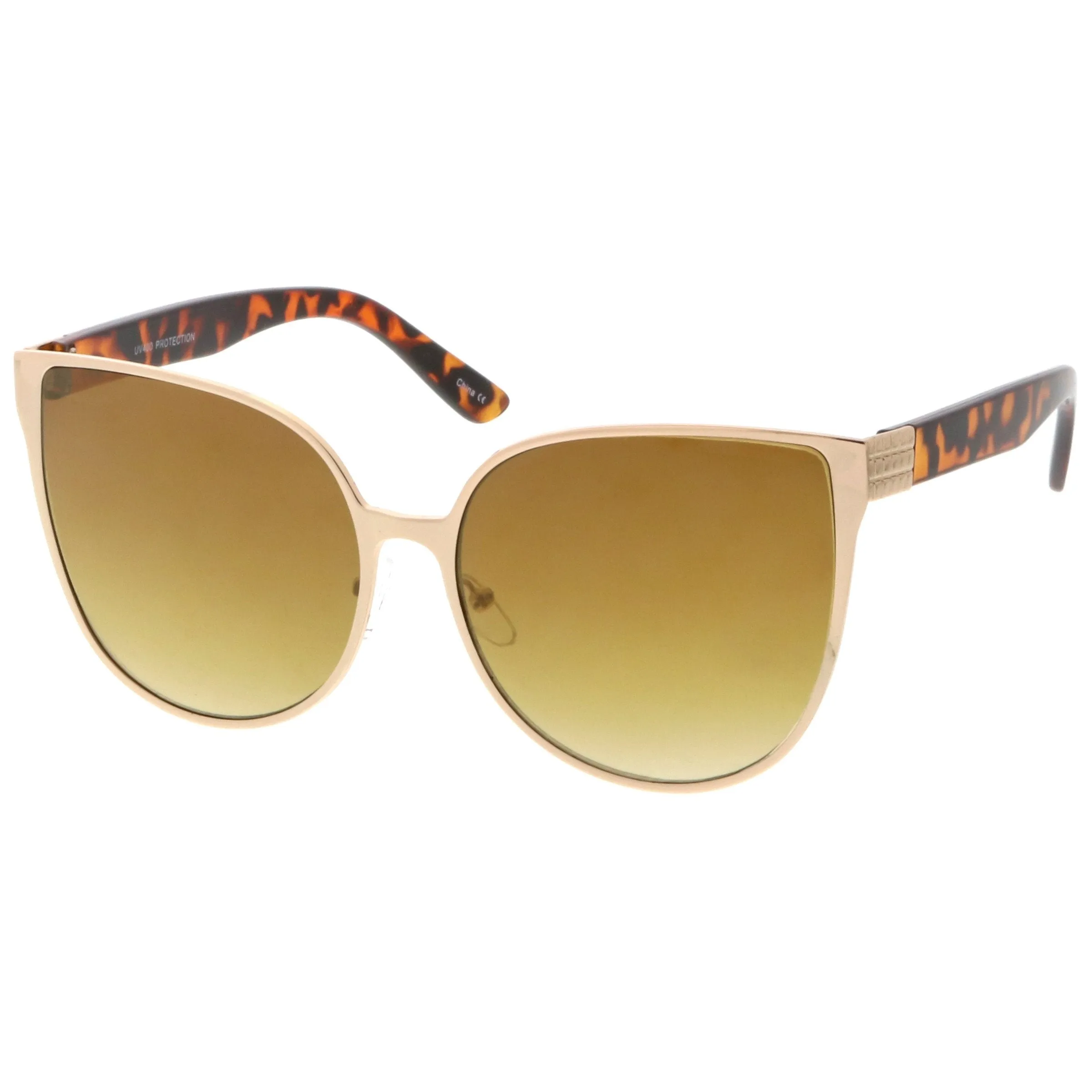 Women's Modern Oversize Mirrored Flat Lens Cat Eye Sunglasses A929 sold by ZeroUV product image thumbnail 2