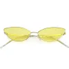 Retro Vintage Inspired Thin Metal Frame Color Tinted Lens Cat Eye Sunglasses C977 sold by ZeroUV