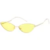 Retro Vintage Inspired Thin Metal Frame Color Tinted Lens Cat Eye Sunglasses C977 sold by ZeroUV