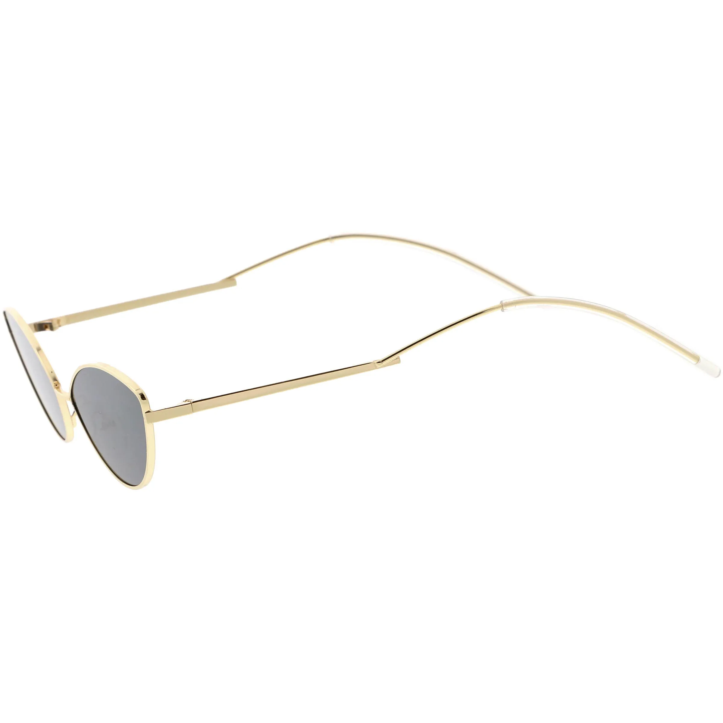 Retro Vintage Inspired Thin Metal Frame Color Tinted Lens Cat Eye Sunglasses C977 sold by ZeroUV product image thumbnail 3