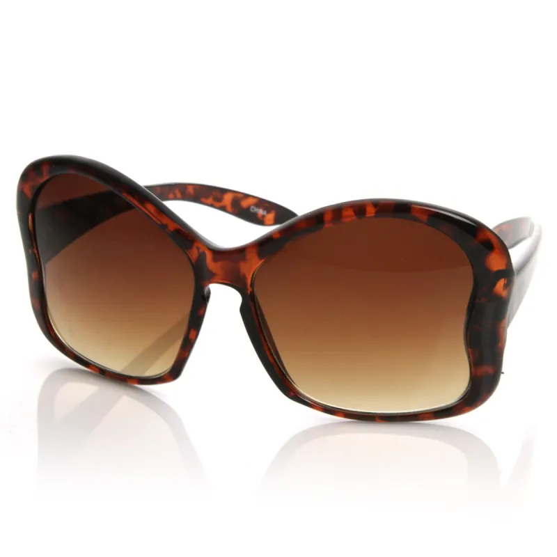 Women's Fashion NYC Designer Oversize Butterfly Shape Sunglasses 8576 sold by ZeroUV