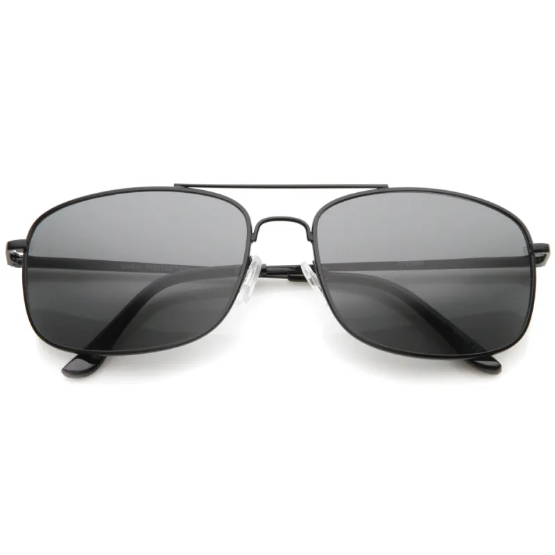 Classic Men's Square Wired Metal Aviator Sunglasses A028 sold by ZeroUV