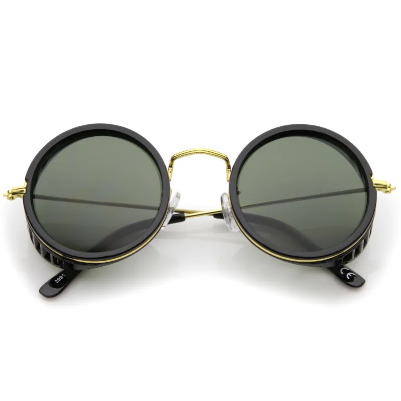 Retro Steampunk Sidecar Round Side Cover Sunglasses A766 sold by ZeroUV