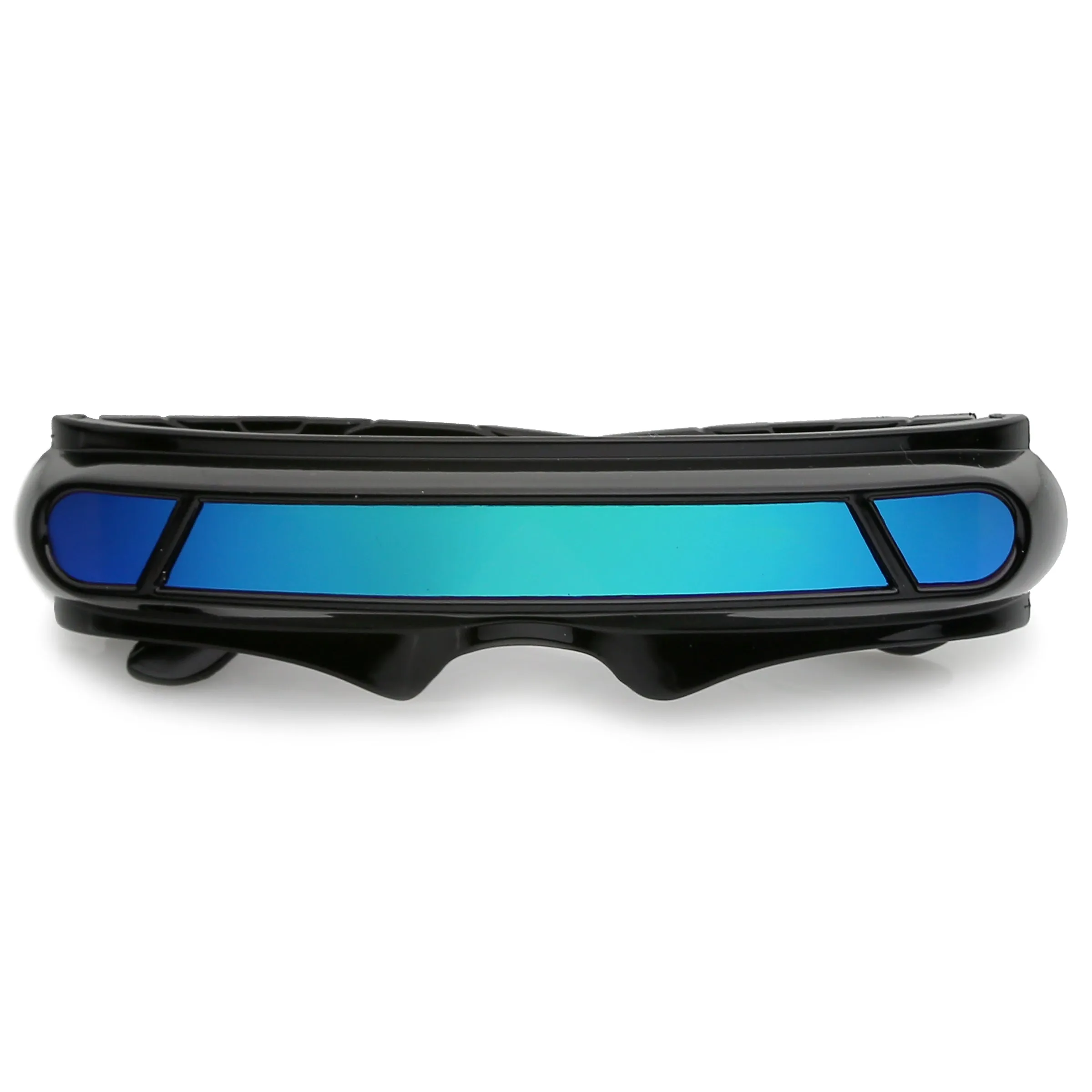 Futuristic Mono Cyclops Mirrored Lens Wrap Shield Sunglasses C024 sold by ZeroUV product image thumbnail 4