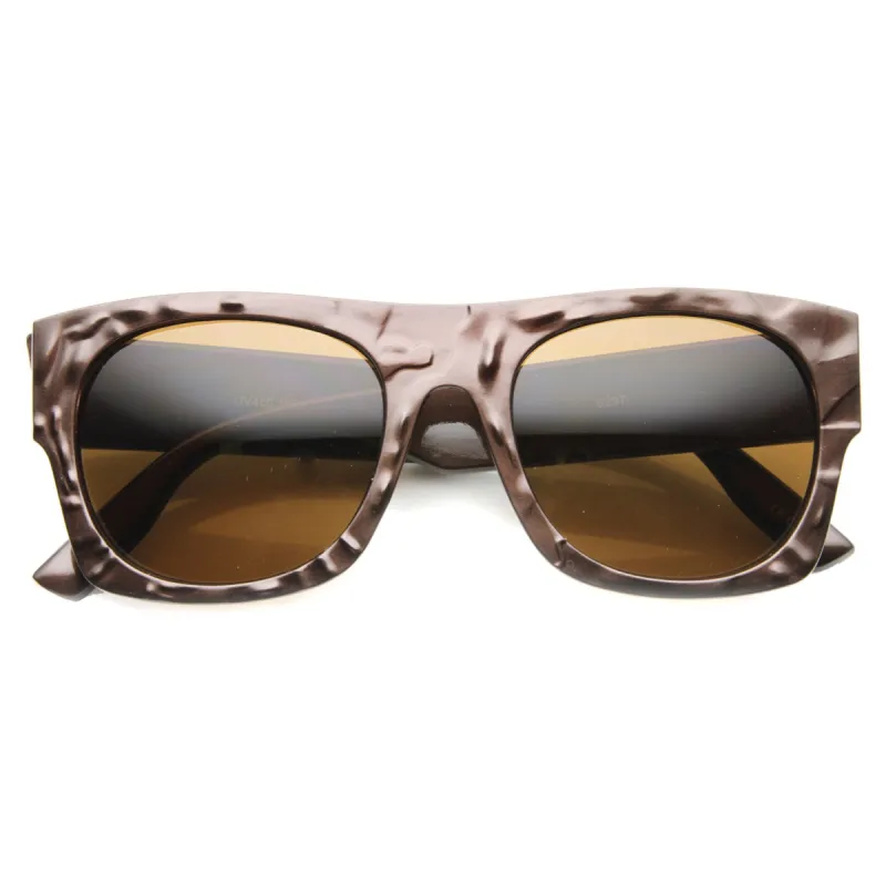 Unique Flat Top Textured Sunglasses 9865 sold by ZeroUV