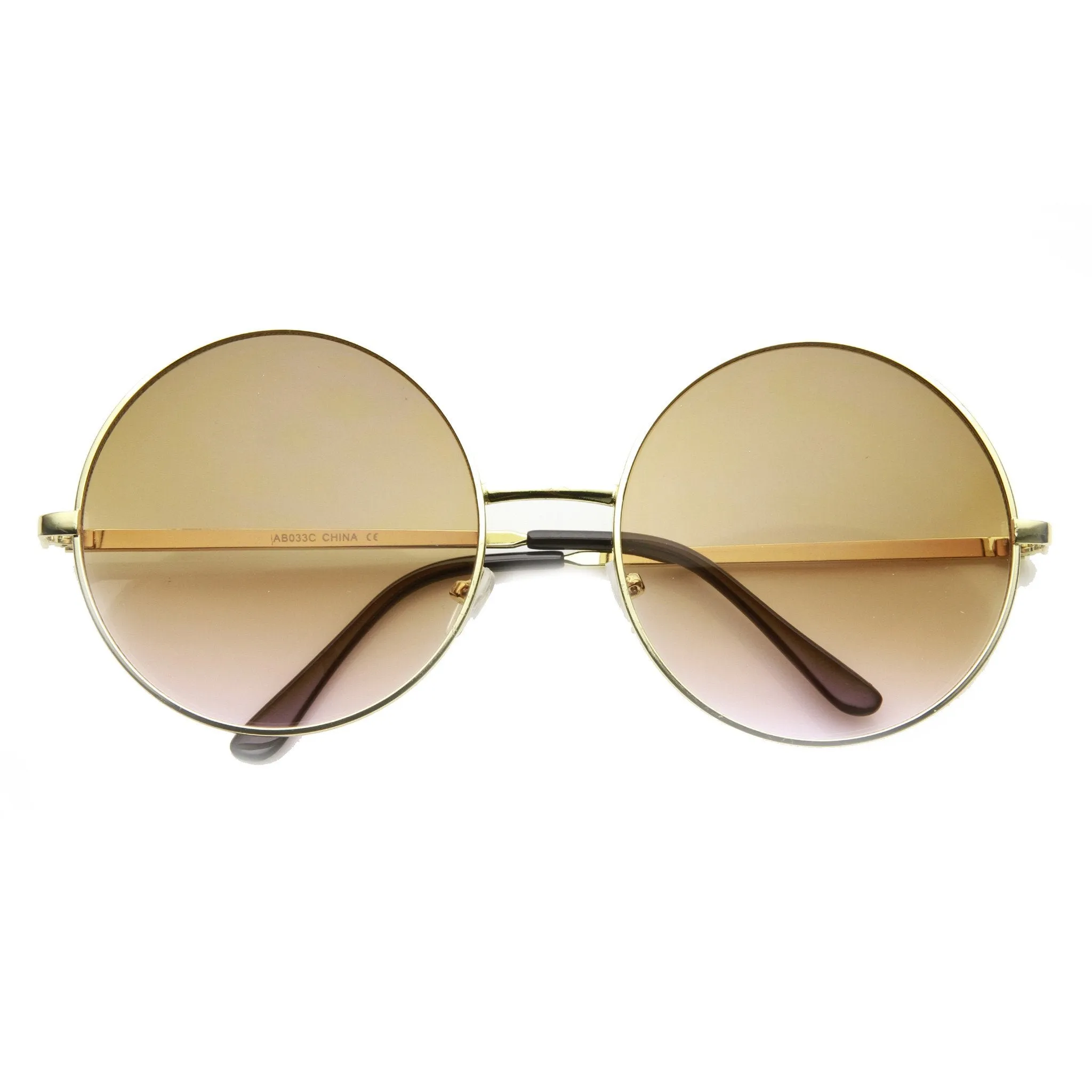 Retro Hippie Oversize Round Color Gradient Lens Sunglasses 9578 sold by ZeroUV product image thumbnail 3