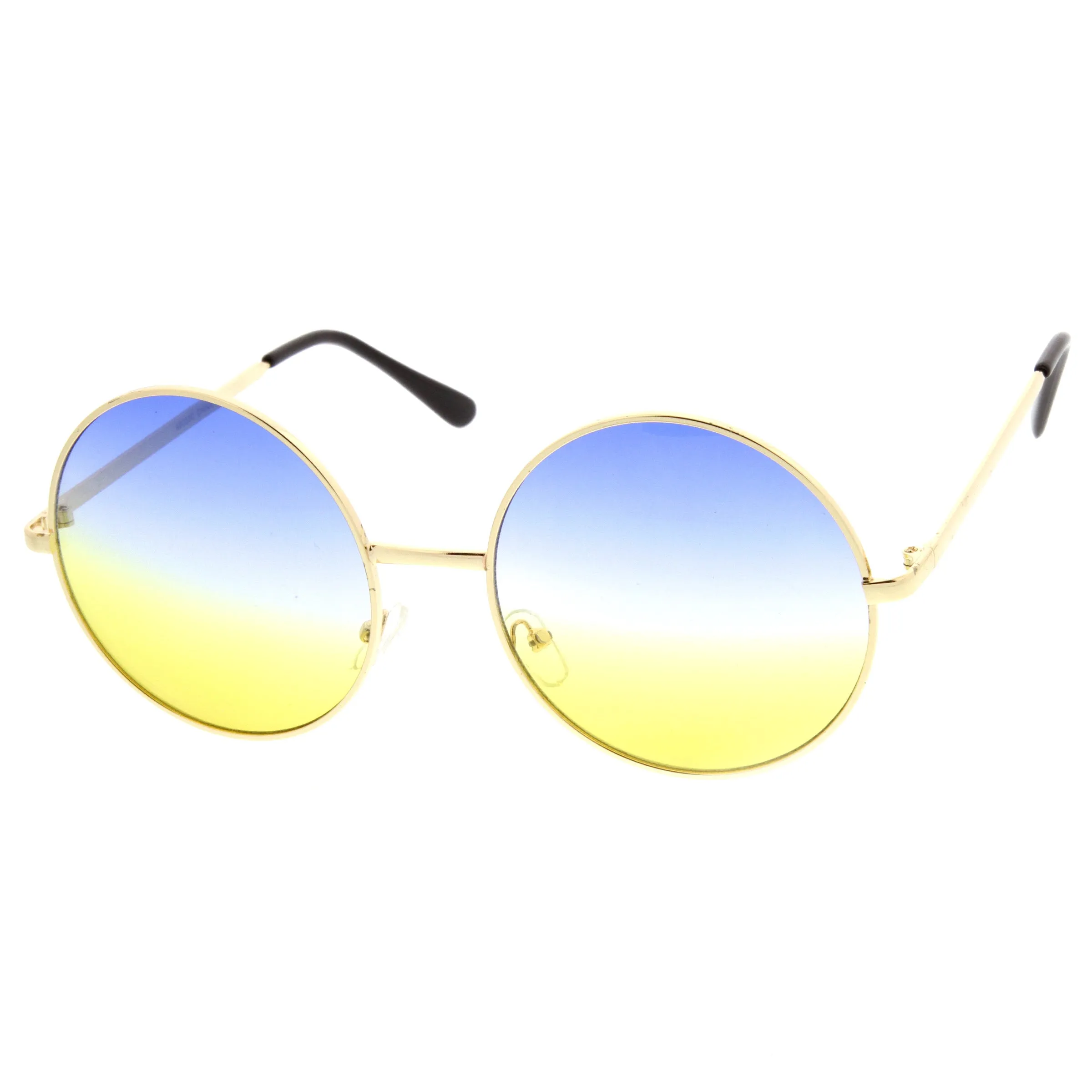 Retro Hippie Oversize Round Color Gradient Lens Sunglasses 9578 sold by ZeroUV product image thumbnail 2