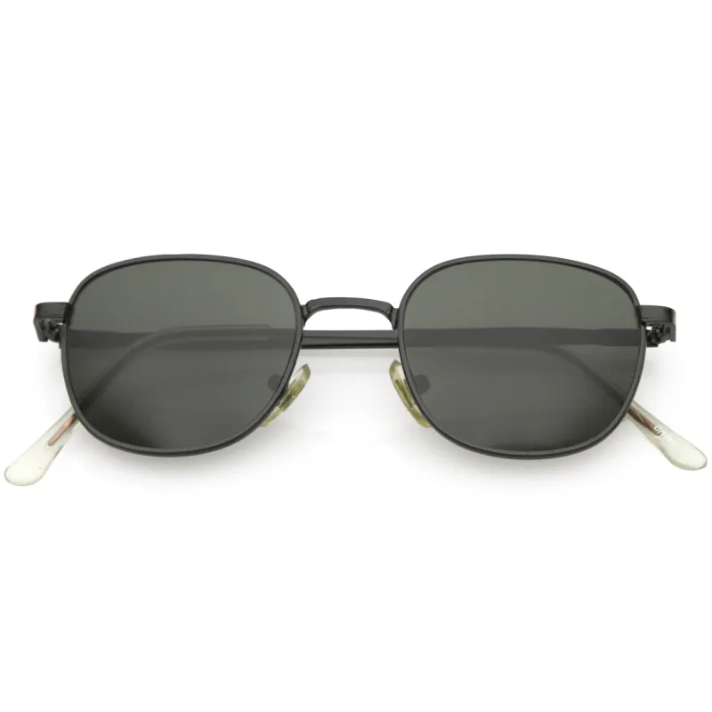 Deadstock True Vintage Square Metal Dapper Sunglasses C717 sold by ZeroUV