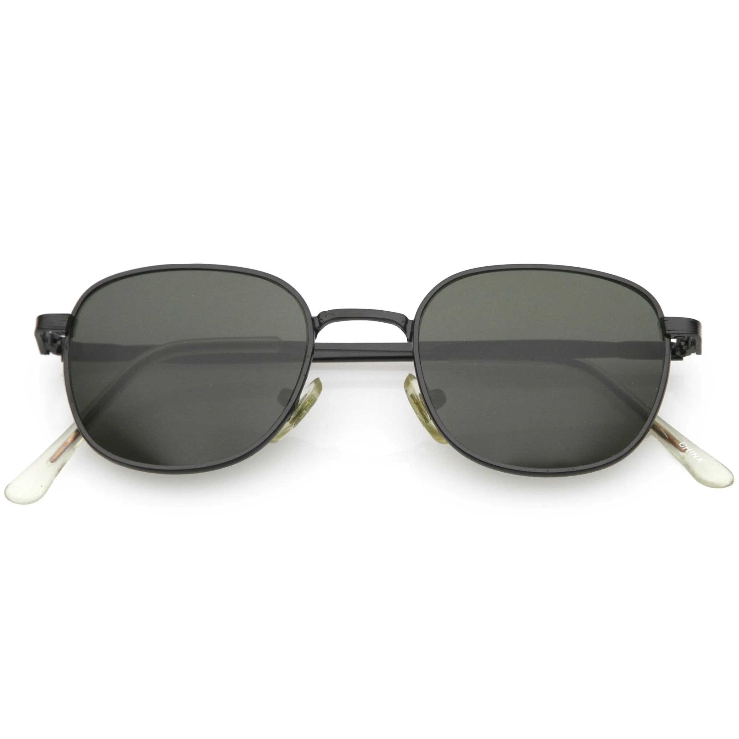 Deadstock True Vintage Square Metal Dapper Sunglasses C717 sold by ZeroUV