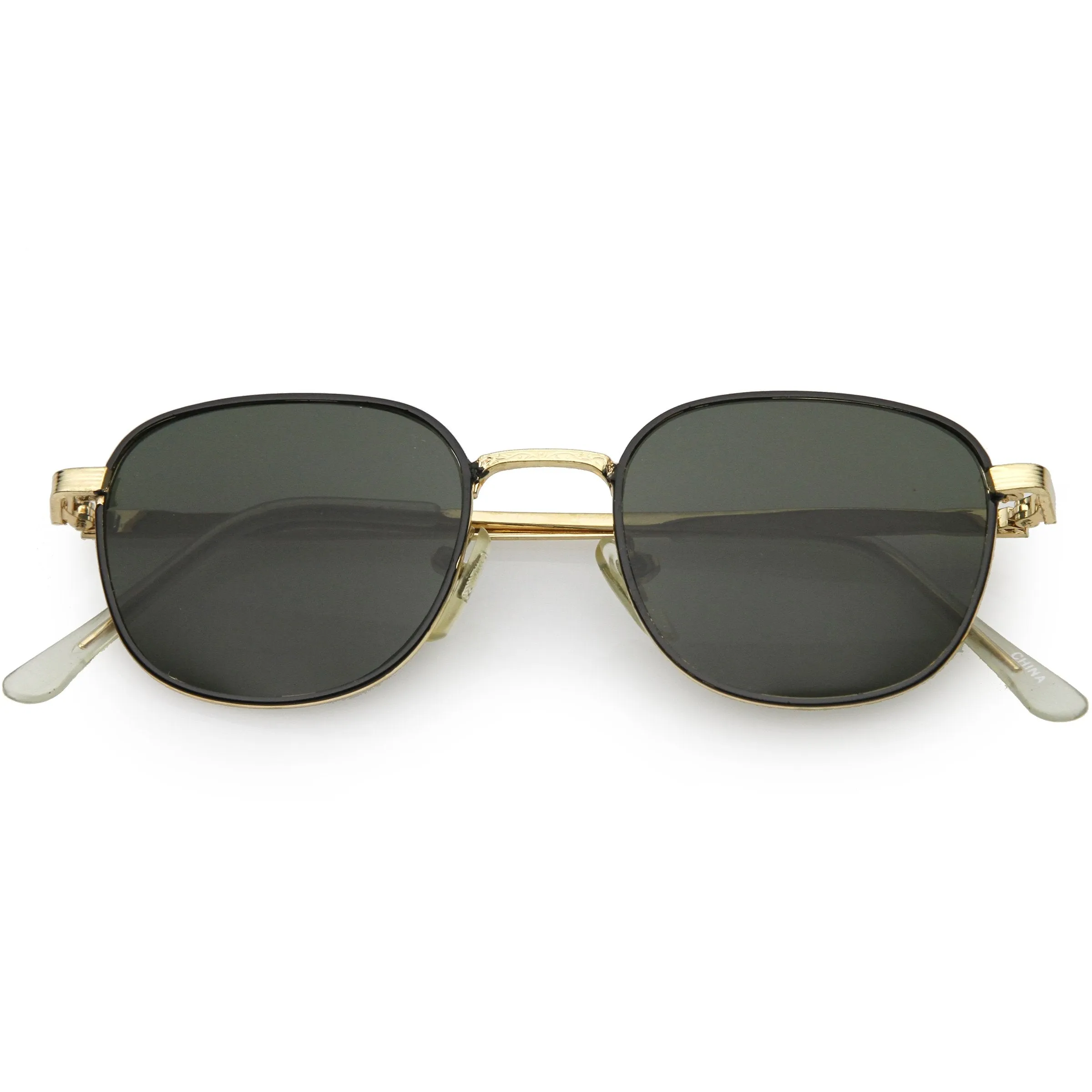 Deadstock True Vintage Square Metal Dapper Sunglasses C717 sold by ZeroUV product image thumbnail 5