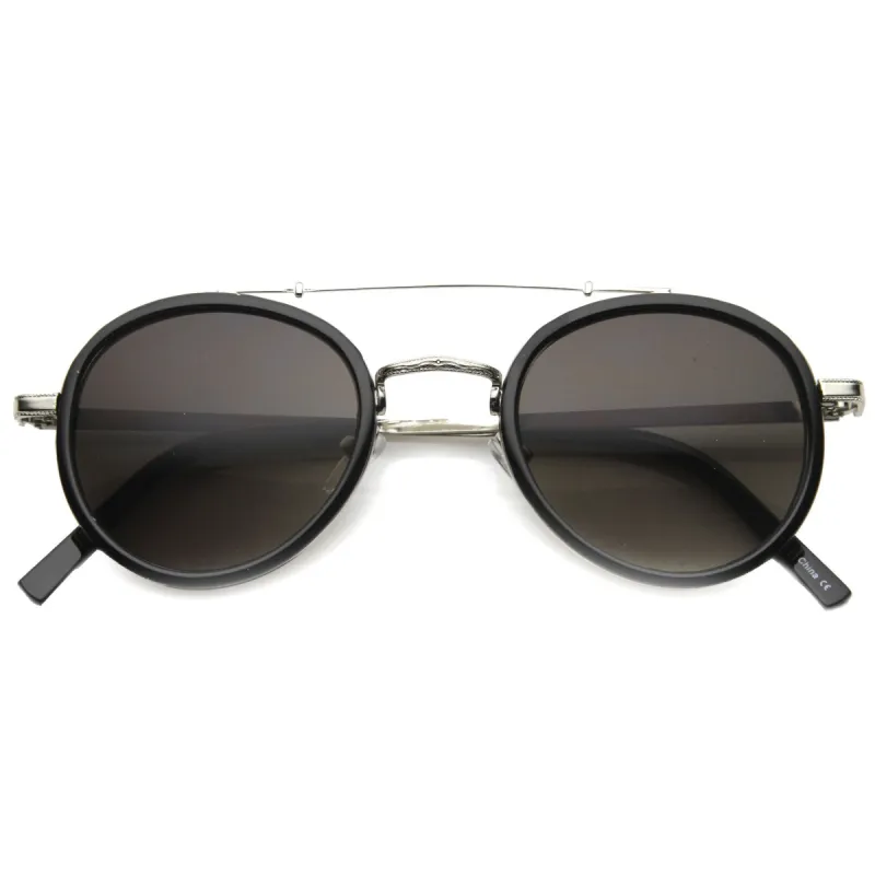 Retro Vintage Dapper Round Aviator Sunglasses 9921 sold by ZeroUV