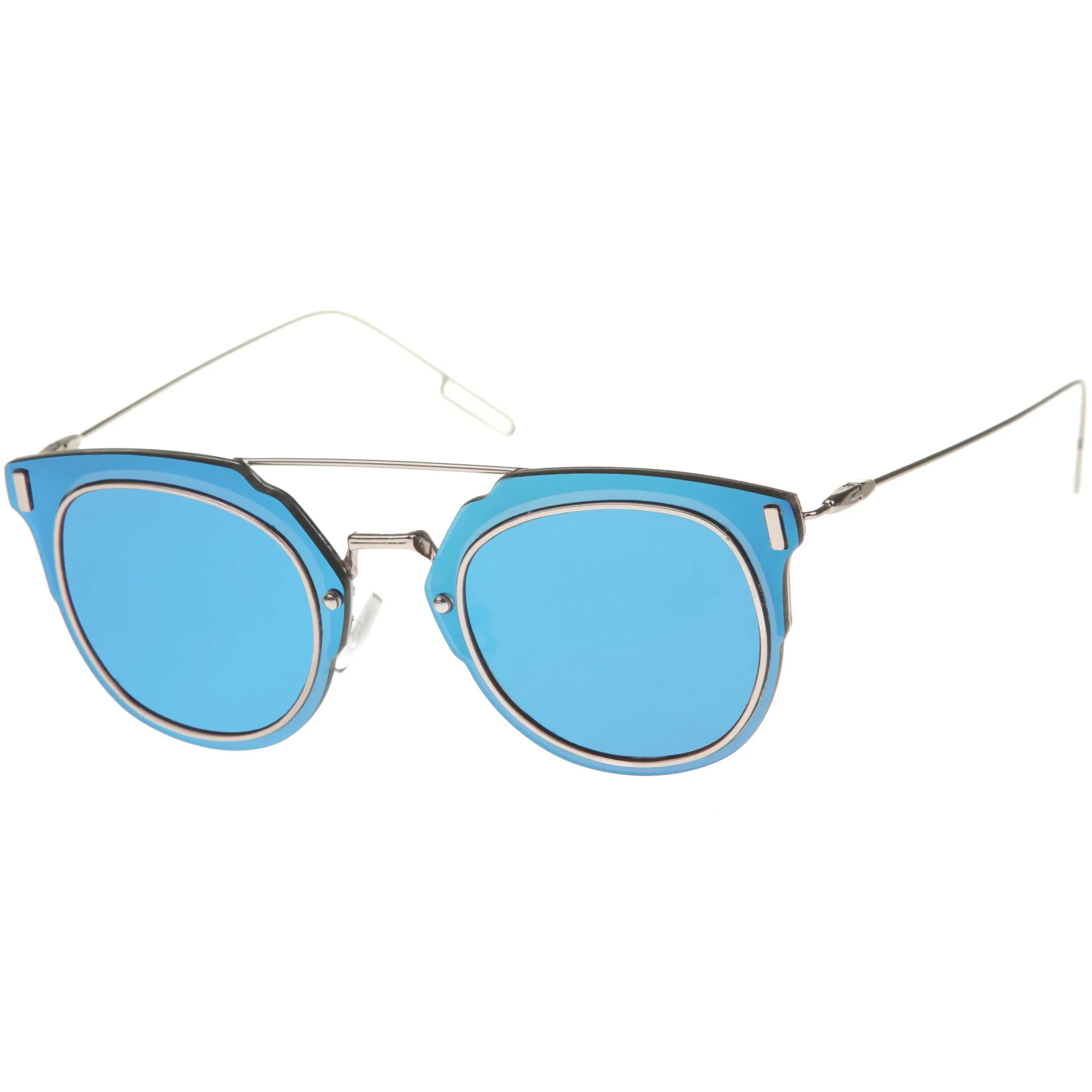 Ultra Slim Wire Frame Pantos Flat Lens Sunglasses A391 sold by ZeroUV product image thumbnail 4