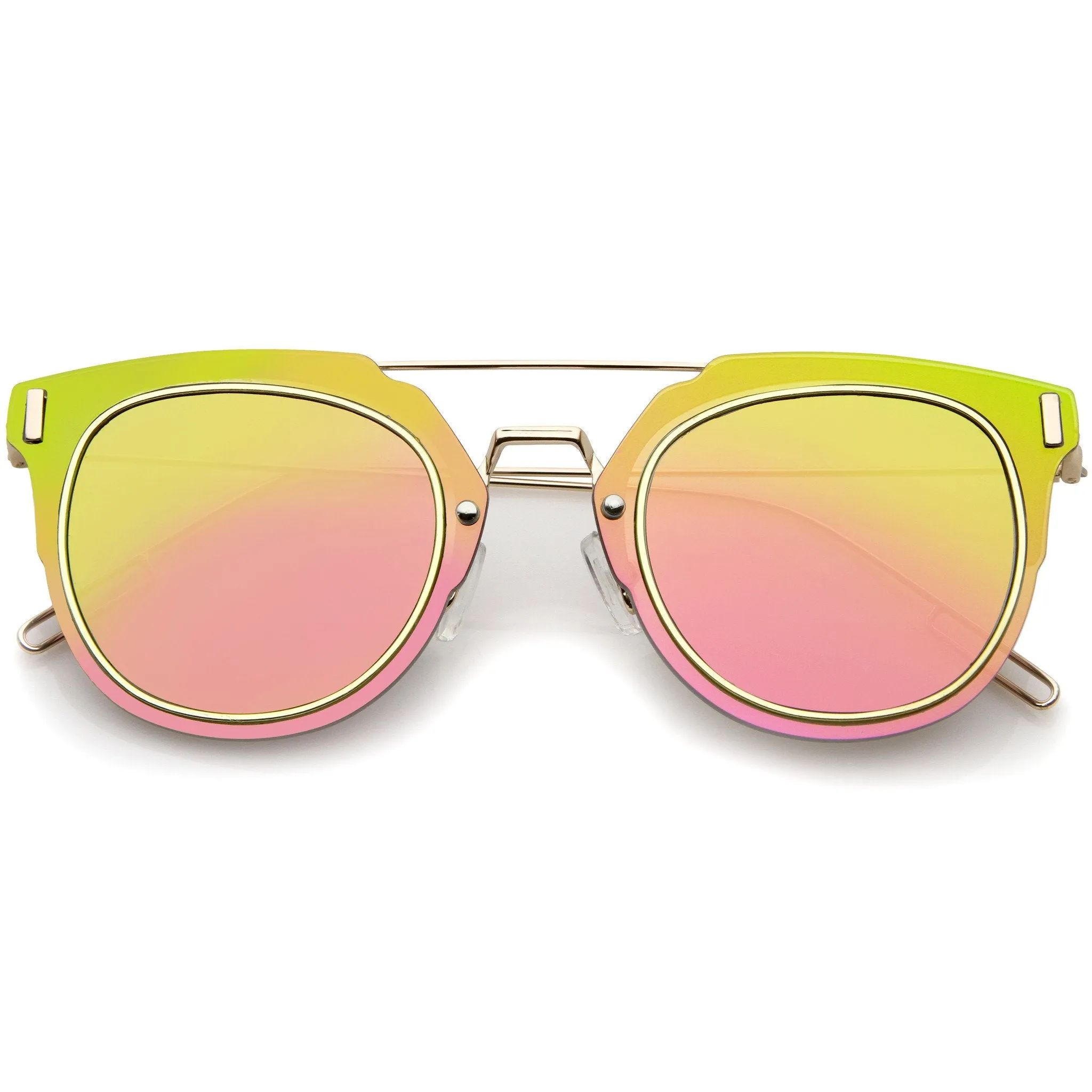 Ultra Slim Wire Frame Pantos Flat Lens Sunglasses A391 sold by ZeroUV product image thumbnail 5