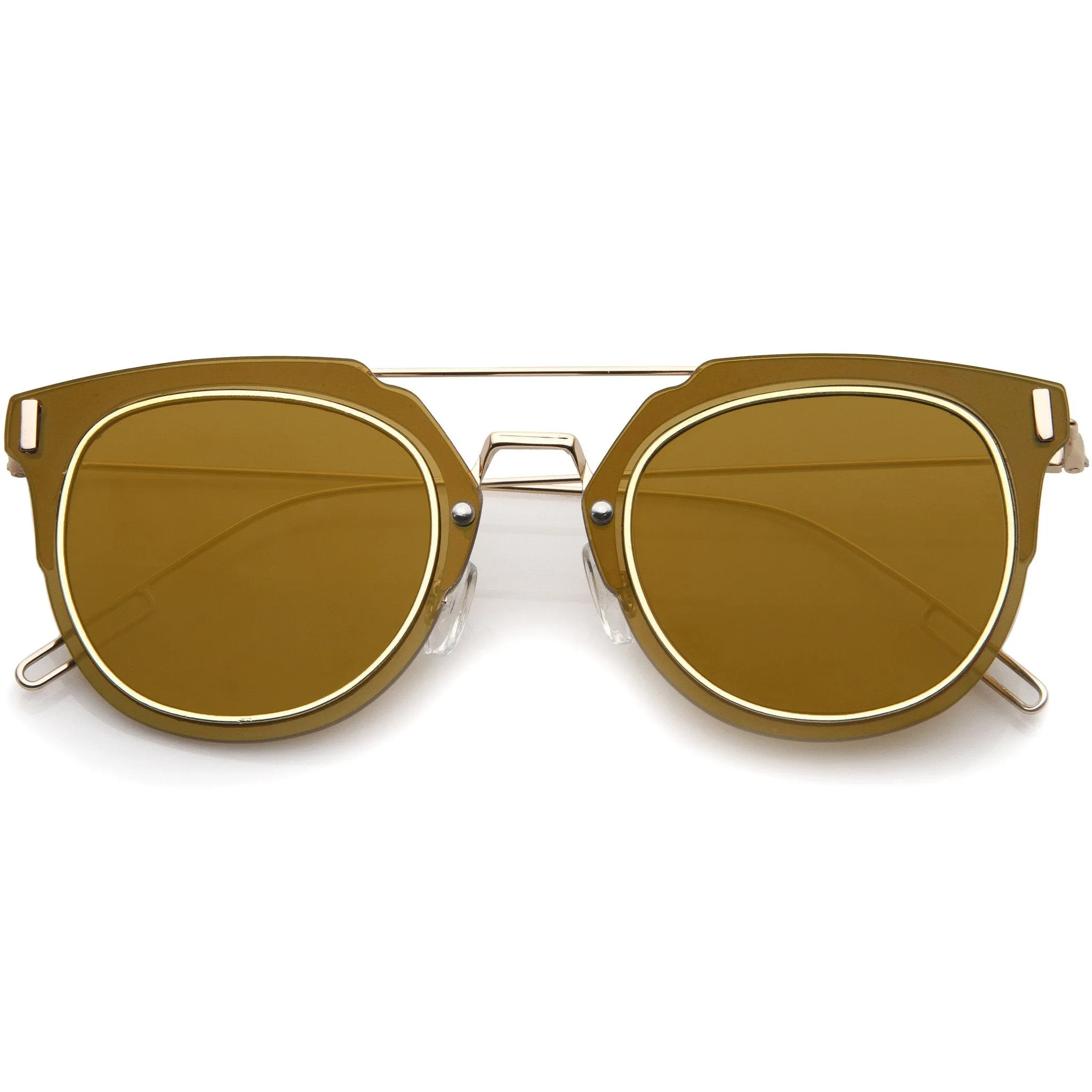 Ultra Slim Wire Frame Pantos Flat Lens Sunglasses A391 sold by ZeroUV