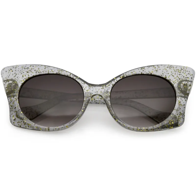 Women's Oversize Butterfly Glitter Cat Eye Sunglasses C553 sold by ZeroUV