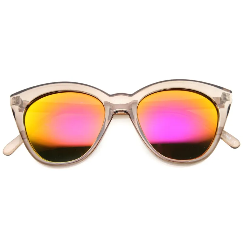 Cute Women's Translucent Crystal Frame Mirror Lens Sunglasses 9839 sold by ZeroUV