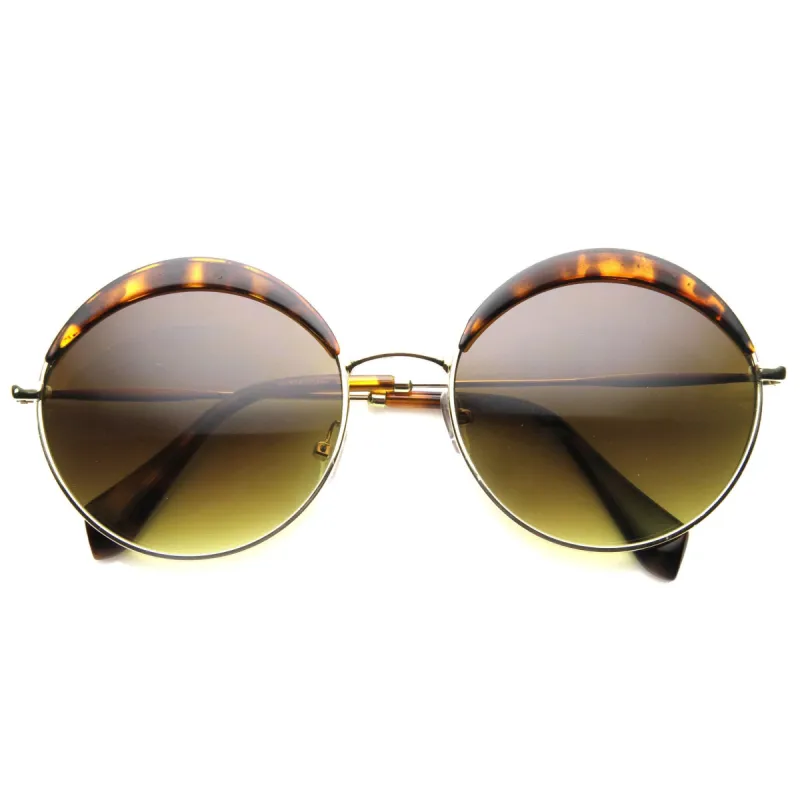 Unique Women's Round Top Brow Fashion Sunglasses 9751 sold by ZeroUV